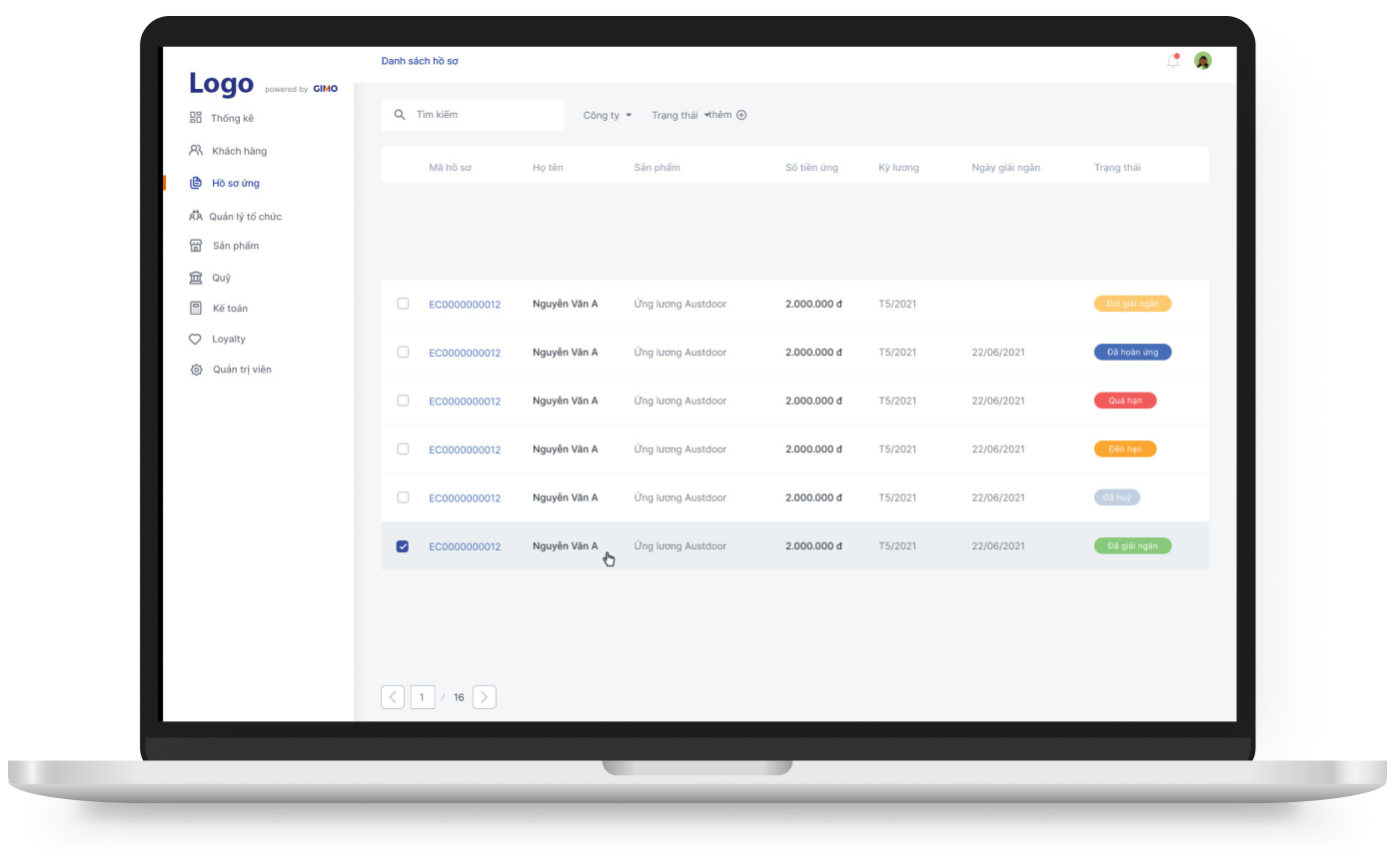 An easy-to-use dashboard for managers to manage on-demand pay transactions
