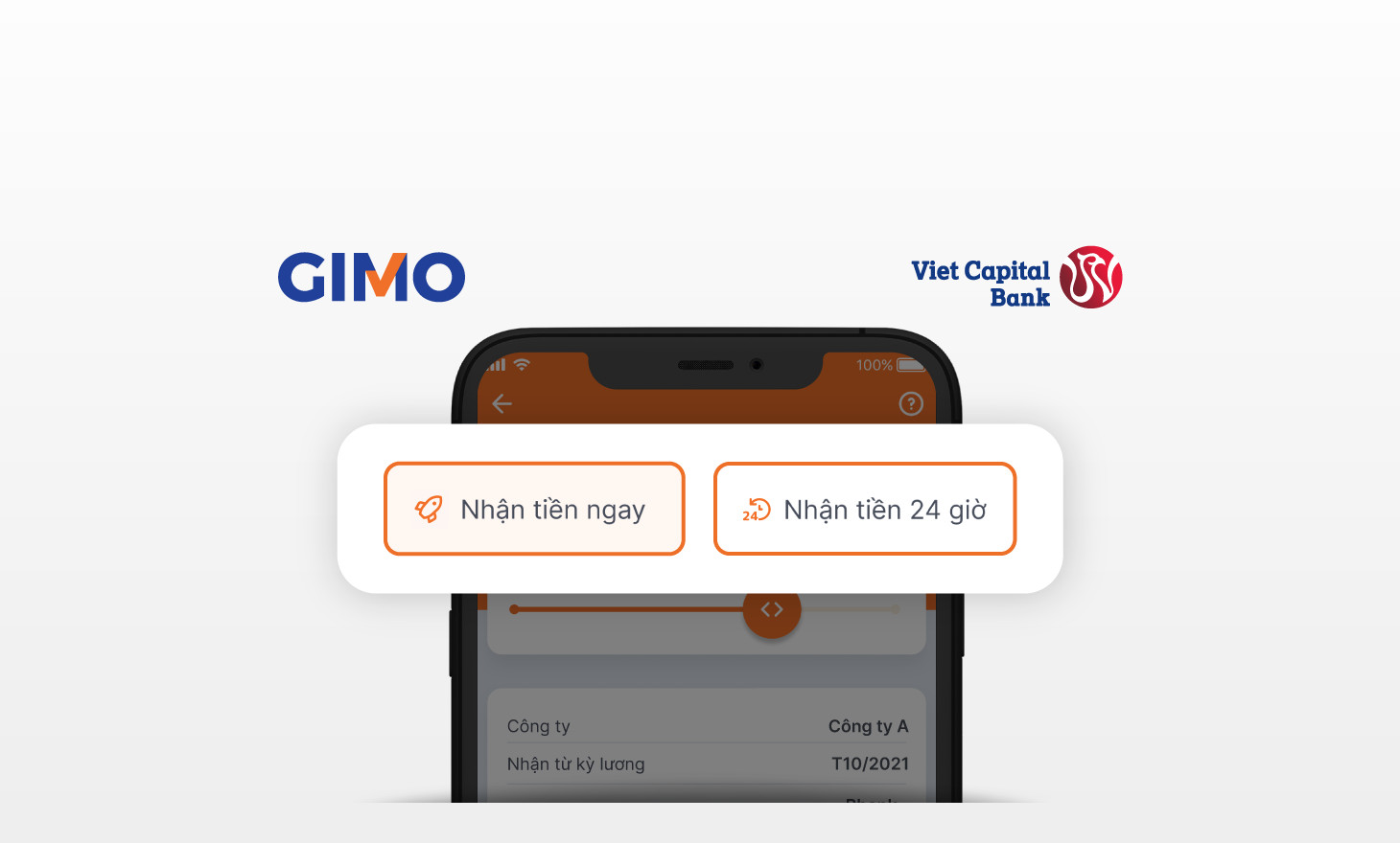 GIMO hợp tác cùng Viet Capital Bank ra mắt tính năng nhận lương tức thì
